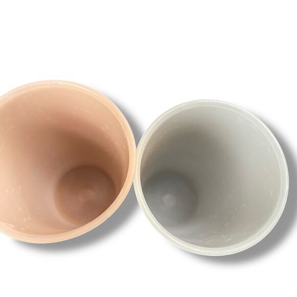 Tupperware 12 oz Tumblers Cups Peach White 115 Lid Seal Set 2 Kitchen Vintage - Picture 4 of 10